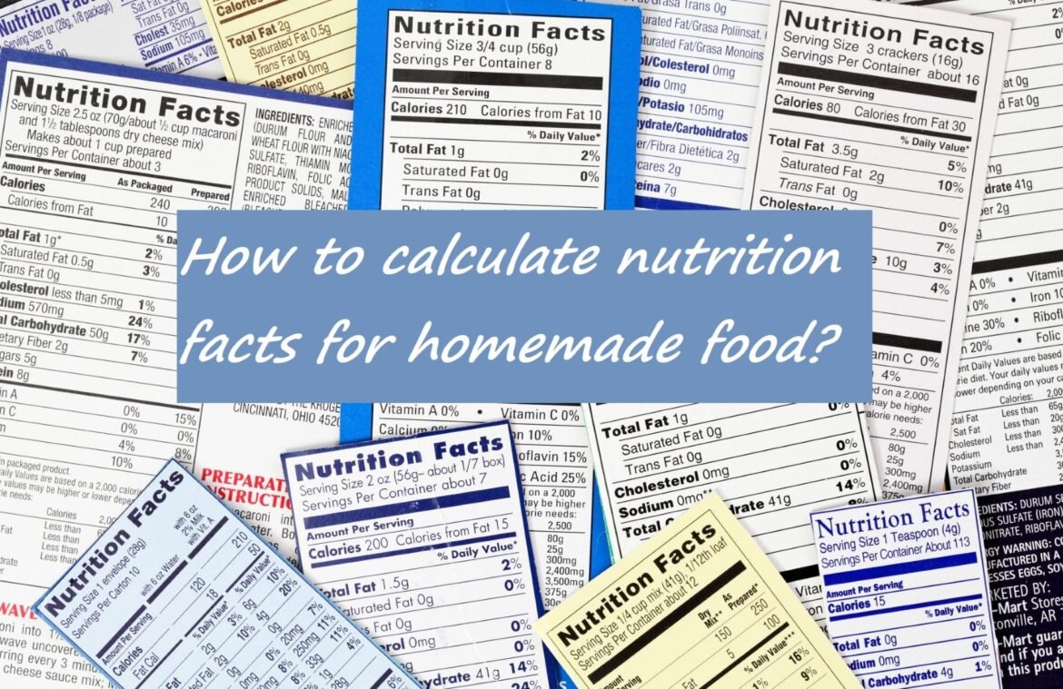 How to calculate nutrition facts for homemade food?